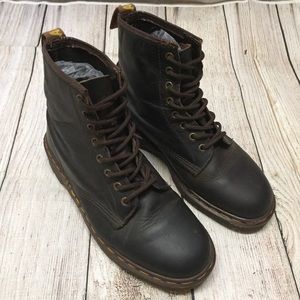 Made in England Dr. Martens Brown Leather Boots